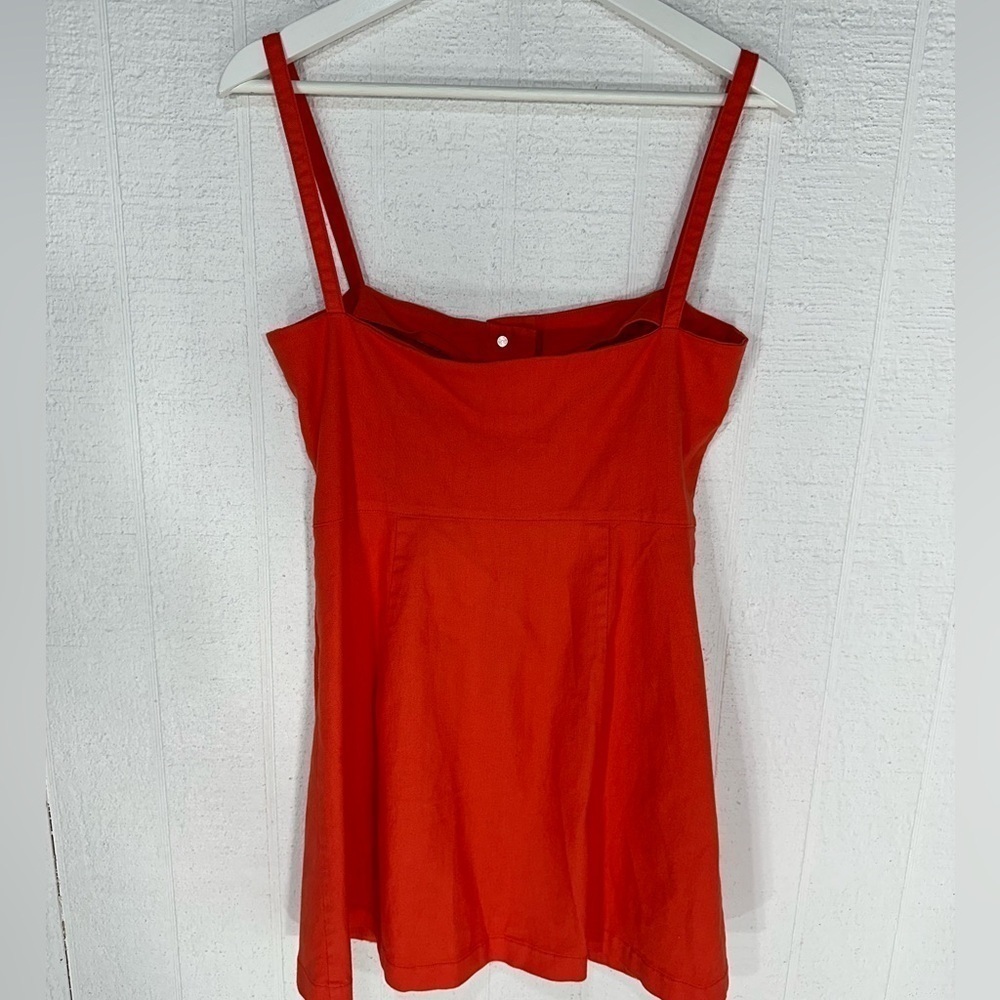 Capulet Stretch Denim Button Down Mini Dress Oran… - image 5